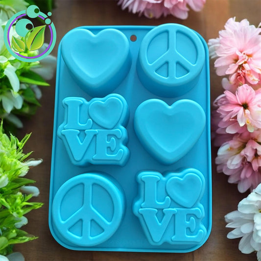 Peace and Love Molde de Silicon