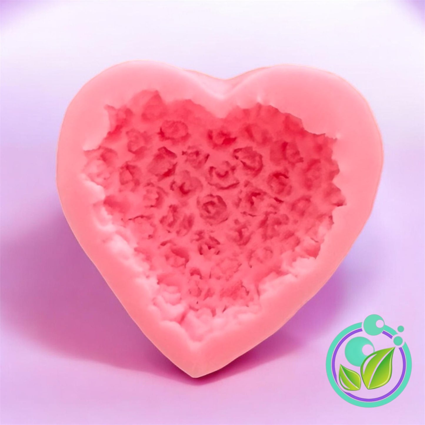 Corazon de Rosas Molde Tridimensional de Silicon
