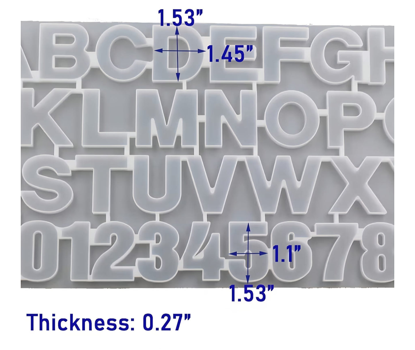 Letras Molde de Silicon